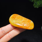 和田玉籽料满黄沁皮钟馗（61.0g）
