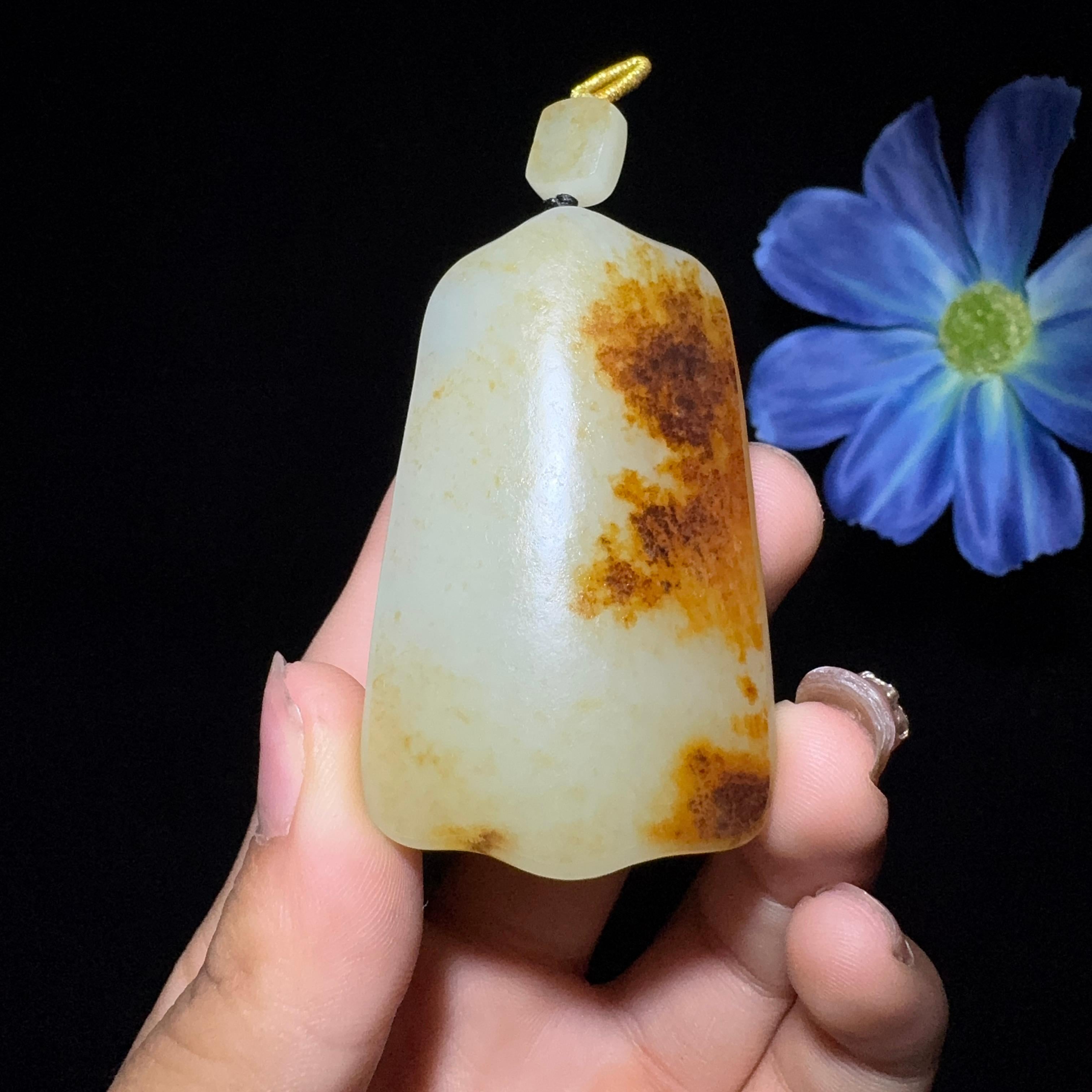 和田玉籽料平安无事牌（60.9g）