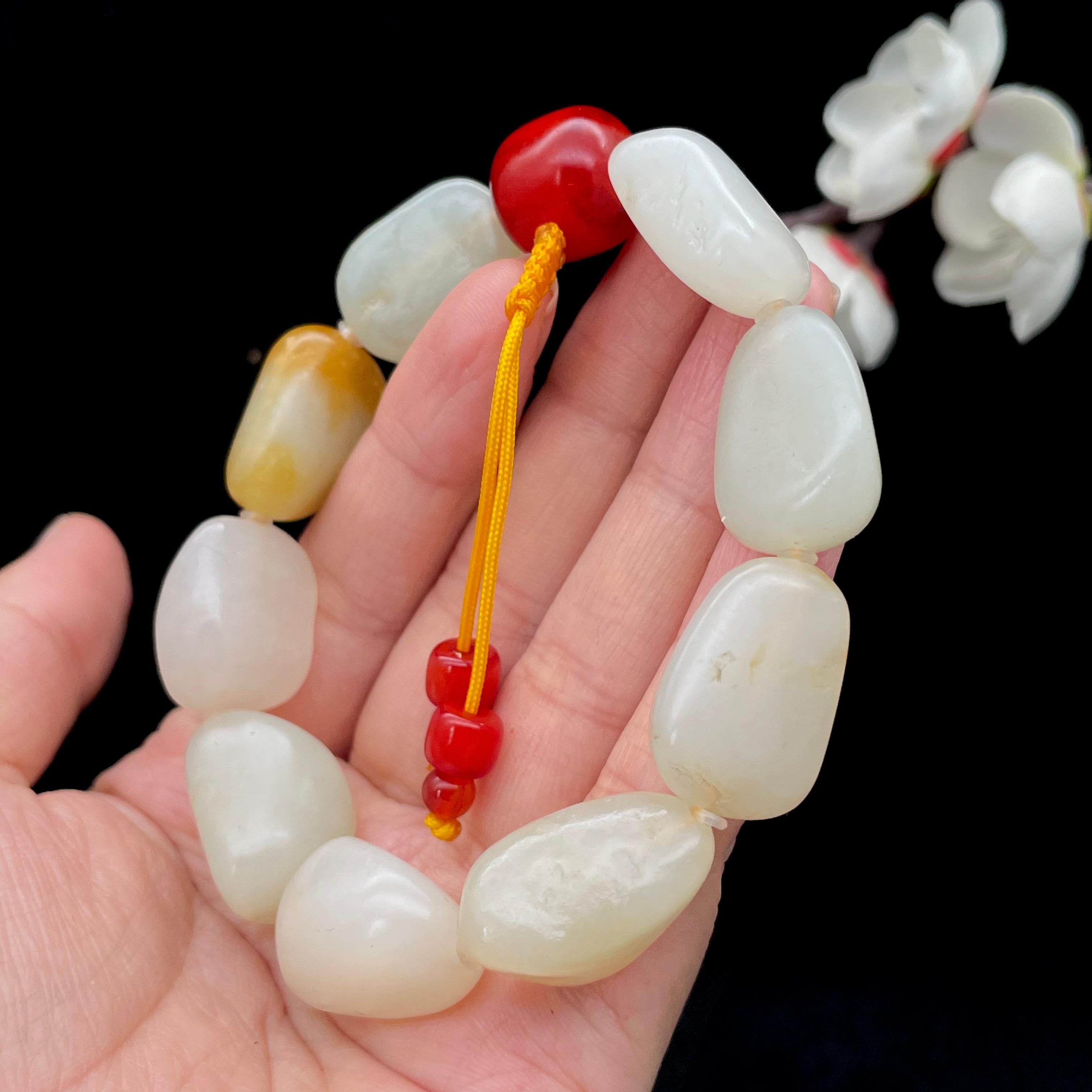 和田玉白玉籽料【精品手串】（59.8g）