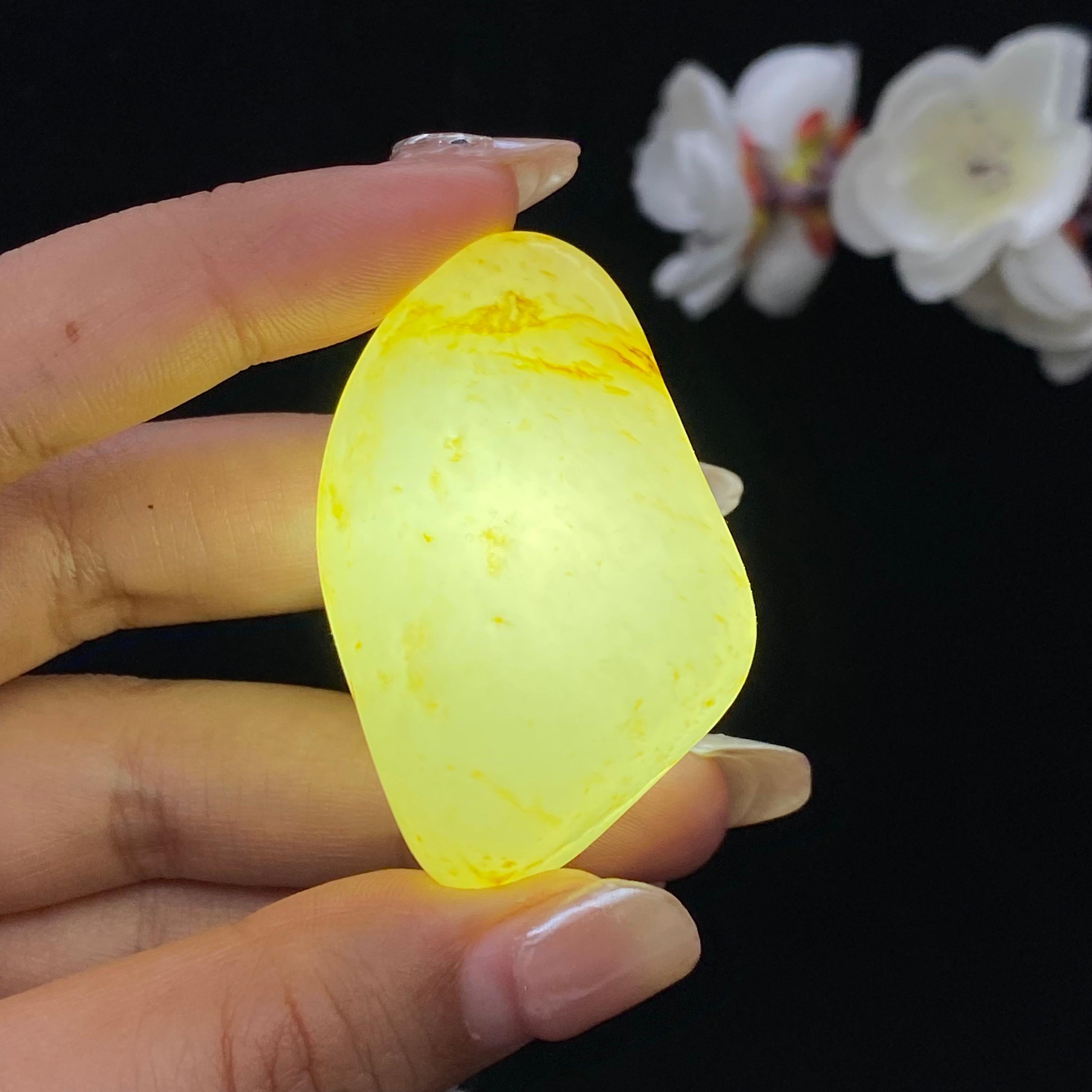 和田玉洒金皮籽料大挂件（59.8g）