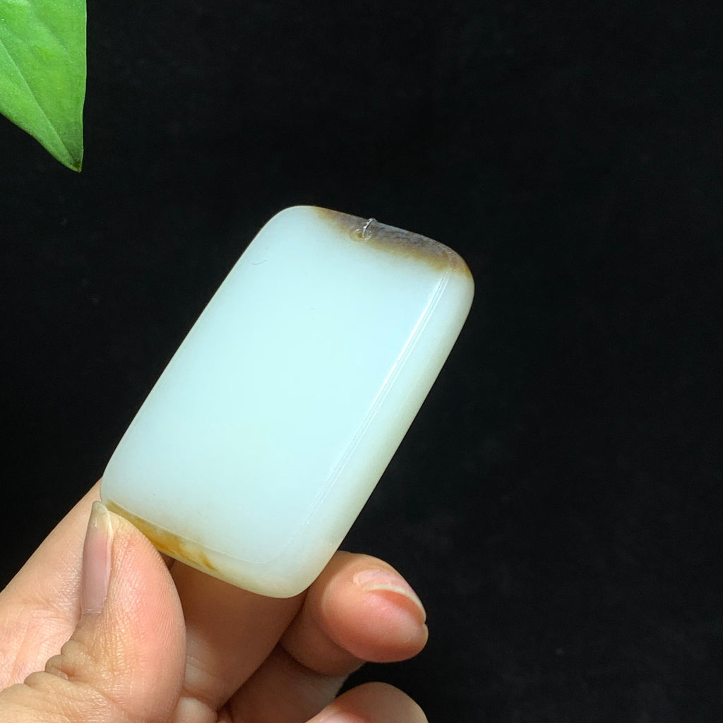 和田山料糖白玉无事牌挂件（65.9g）