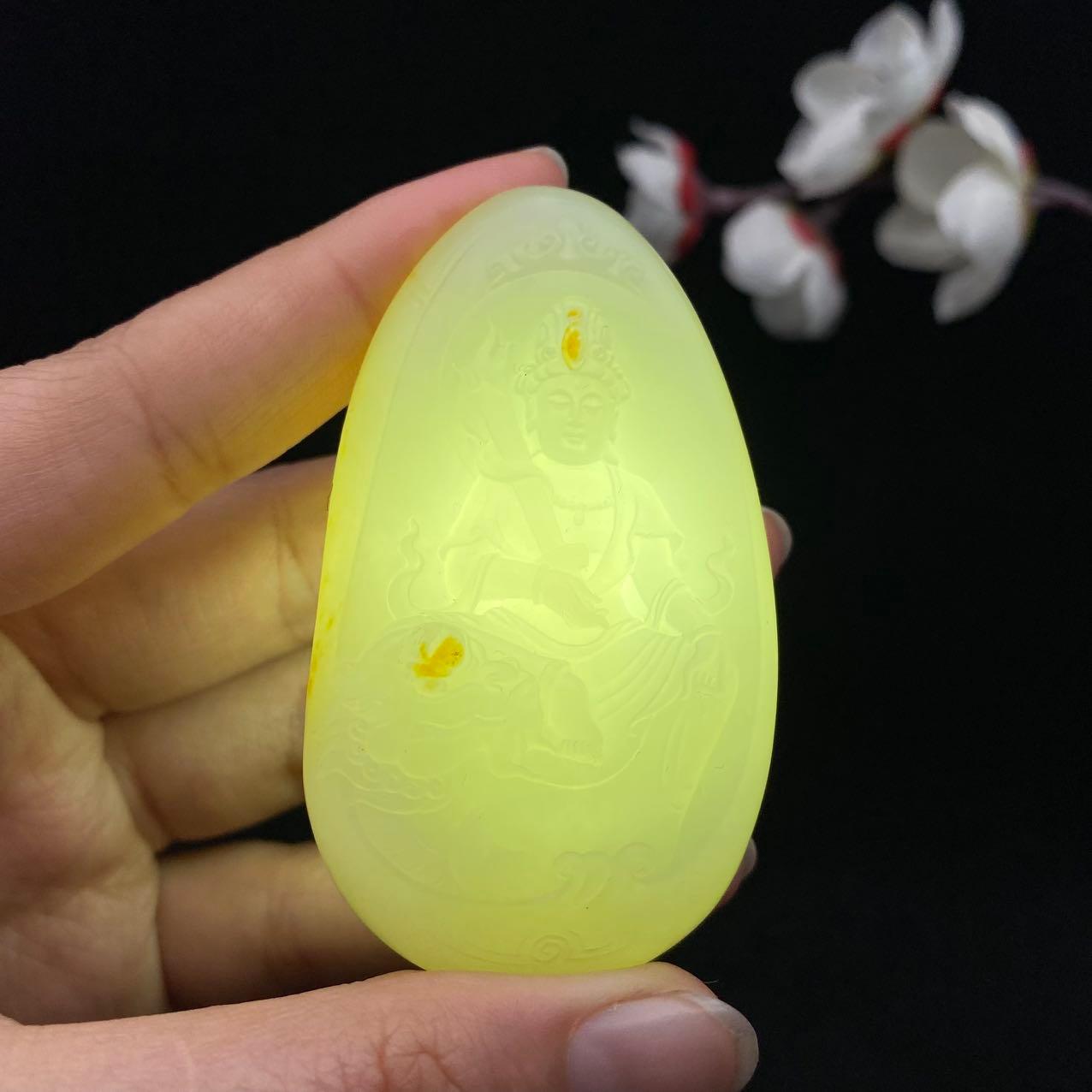 和田玉籽料【文殊菩萨】（70g）