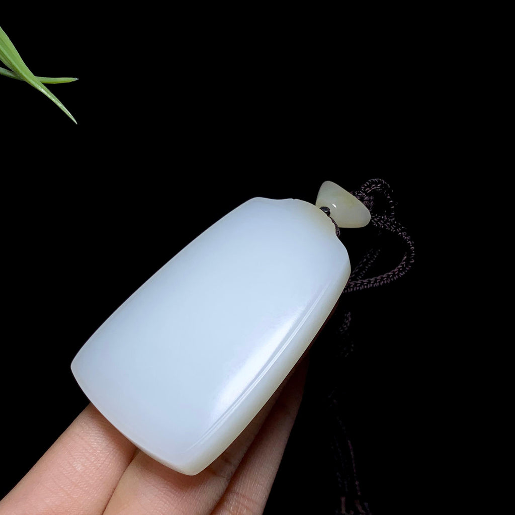 高品质和田山料糖白玉无事牌（53.5g）