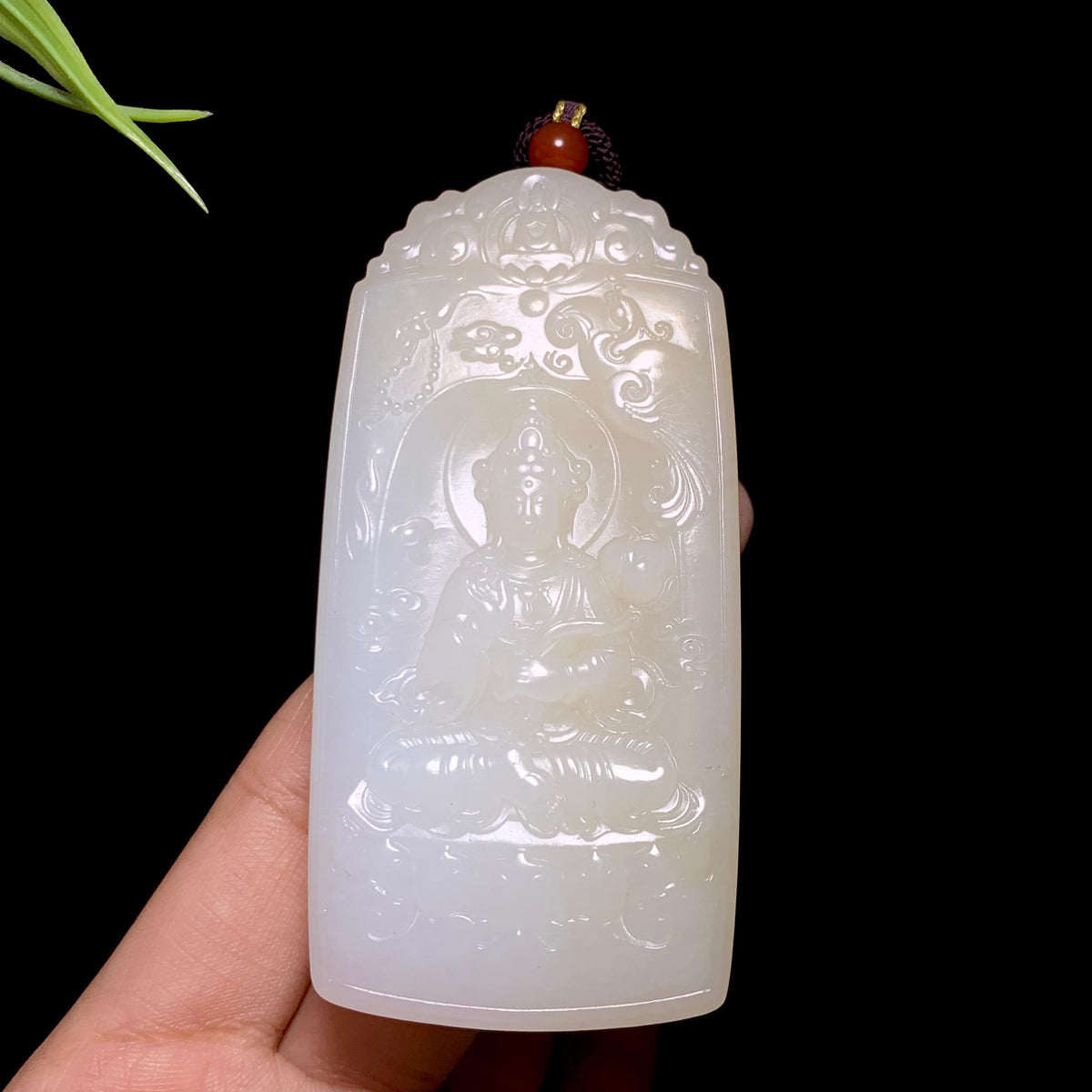 和田山料白玉平安无事牌（45.7g）