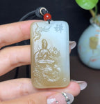 新疆和田玉且末糖千手御龙双观音（39.0g）