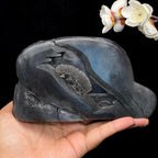 和田玉烟紫【山水】摆件（848.7g）