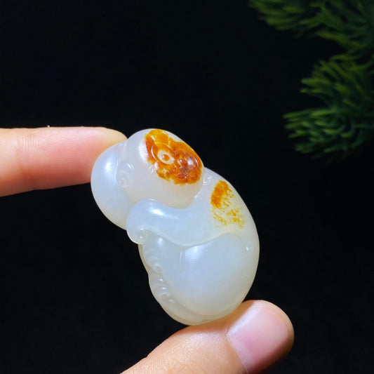 和田玉籽料猴子挂件（38.3g）