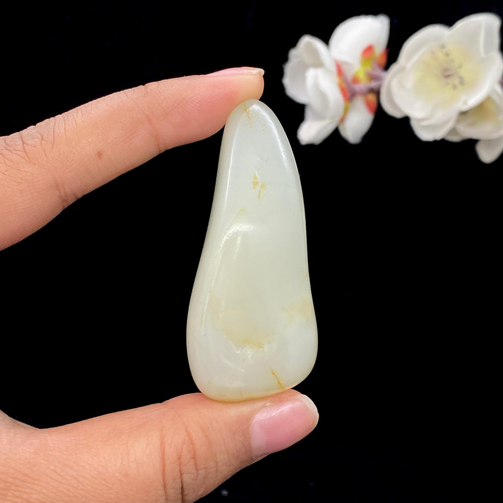 和田玉白玉带洒金皮籽料（66.7g）