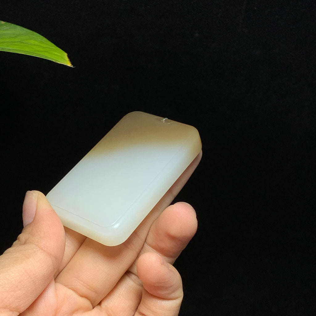 和田山料糖白玉无事牌挂件（60.0g）
