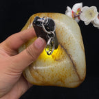 和田玉洒红皮籽料摆件（1176.4g）