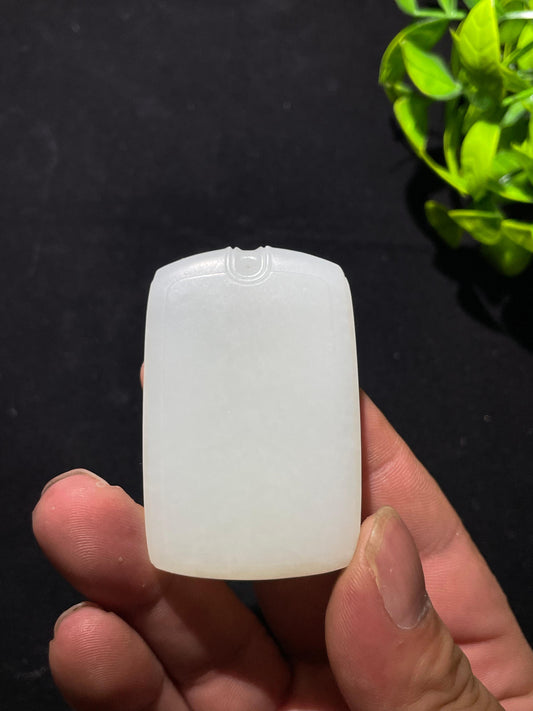 和田羊脂玉无事牌（47.3g）