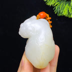 和田玉籽料貔貅把件（91.8g）