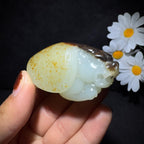 精品和田玉籽料手把件龙龟（72.6g）