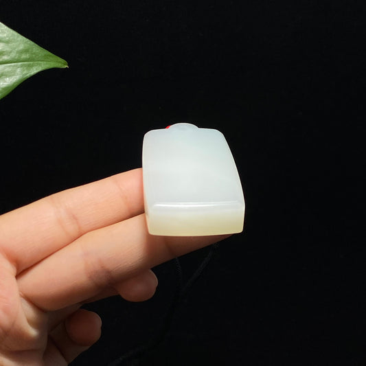 高品质和玉羊脂白玉平安无事牌（45.3g）