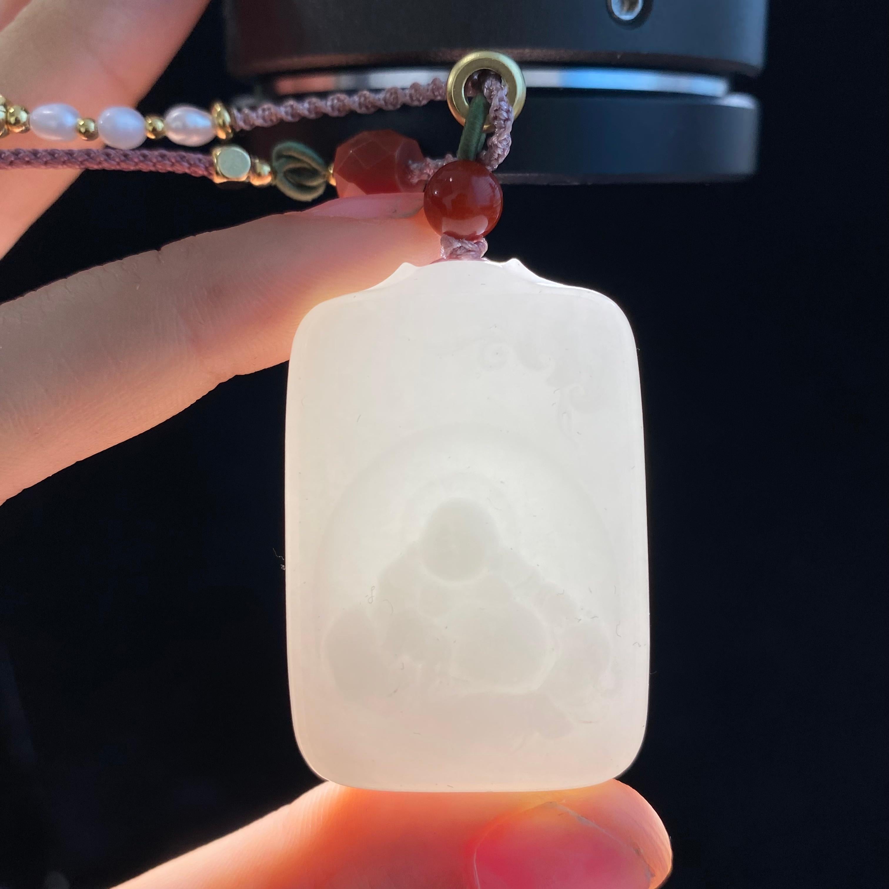 和田玉白玉佛公（35.6g）