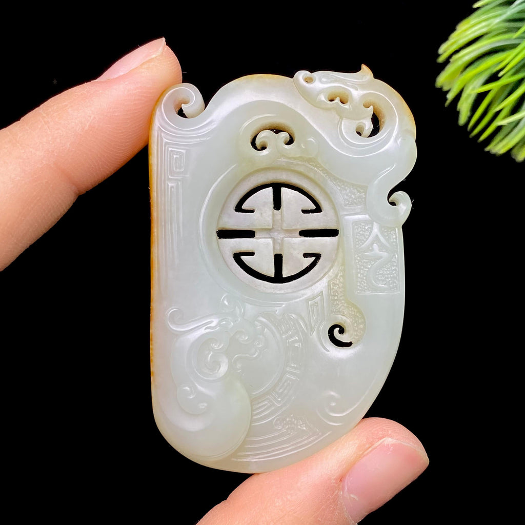 和田玉籽料龙凤呈祥（32.3g）