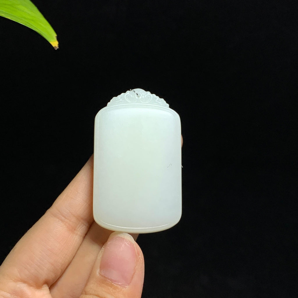 和田山料白玉无事牌挂件（37.7g）