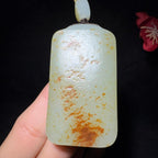 和田玉籽料平安无事牌（59.3g）