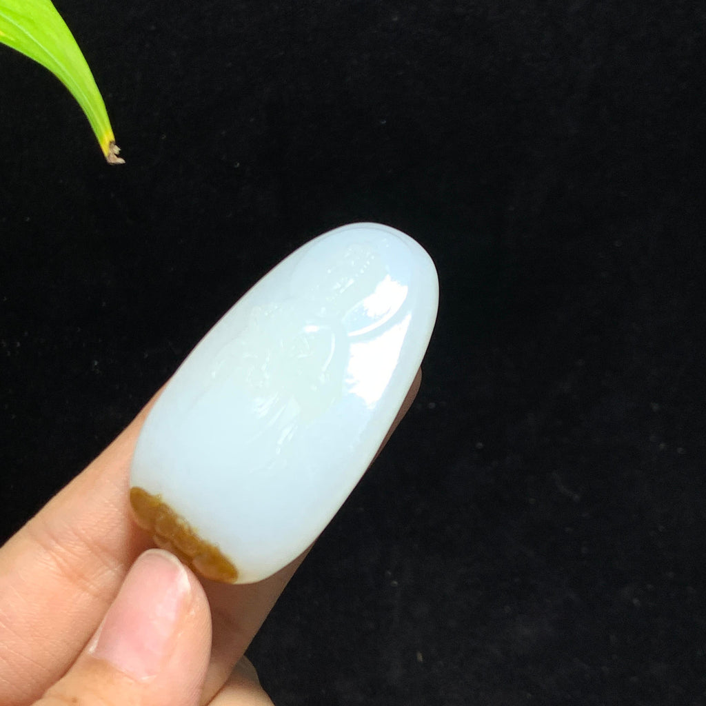 和田山料糖白玉观音挂件（43.2g）