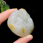 和田玉籽料财富双全把件（173.0g）