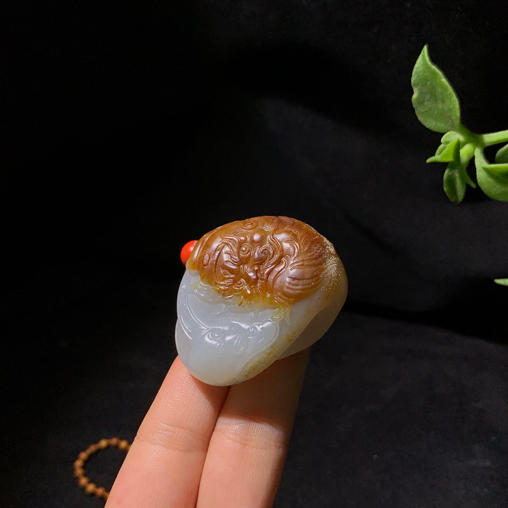 和田籽料黄沁钟魁挂件（54.0g）