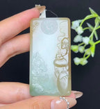 和田玉糖白带翠观音悟道（53.2g）