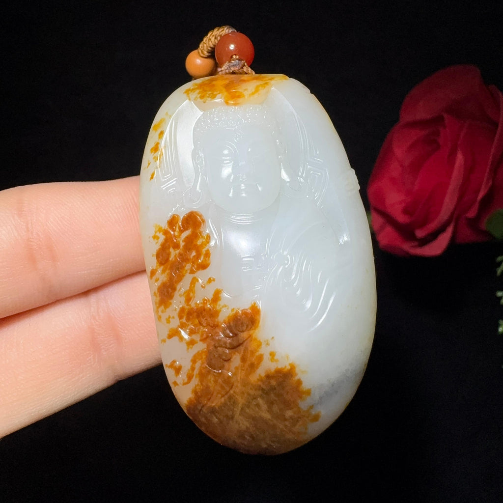 和田玉籽料挂件大日如来（57.8g）
