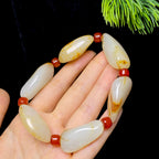 和田玉洒金皮白肉籽料手串（65.5g）