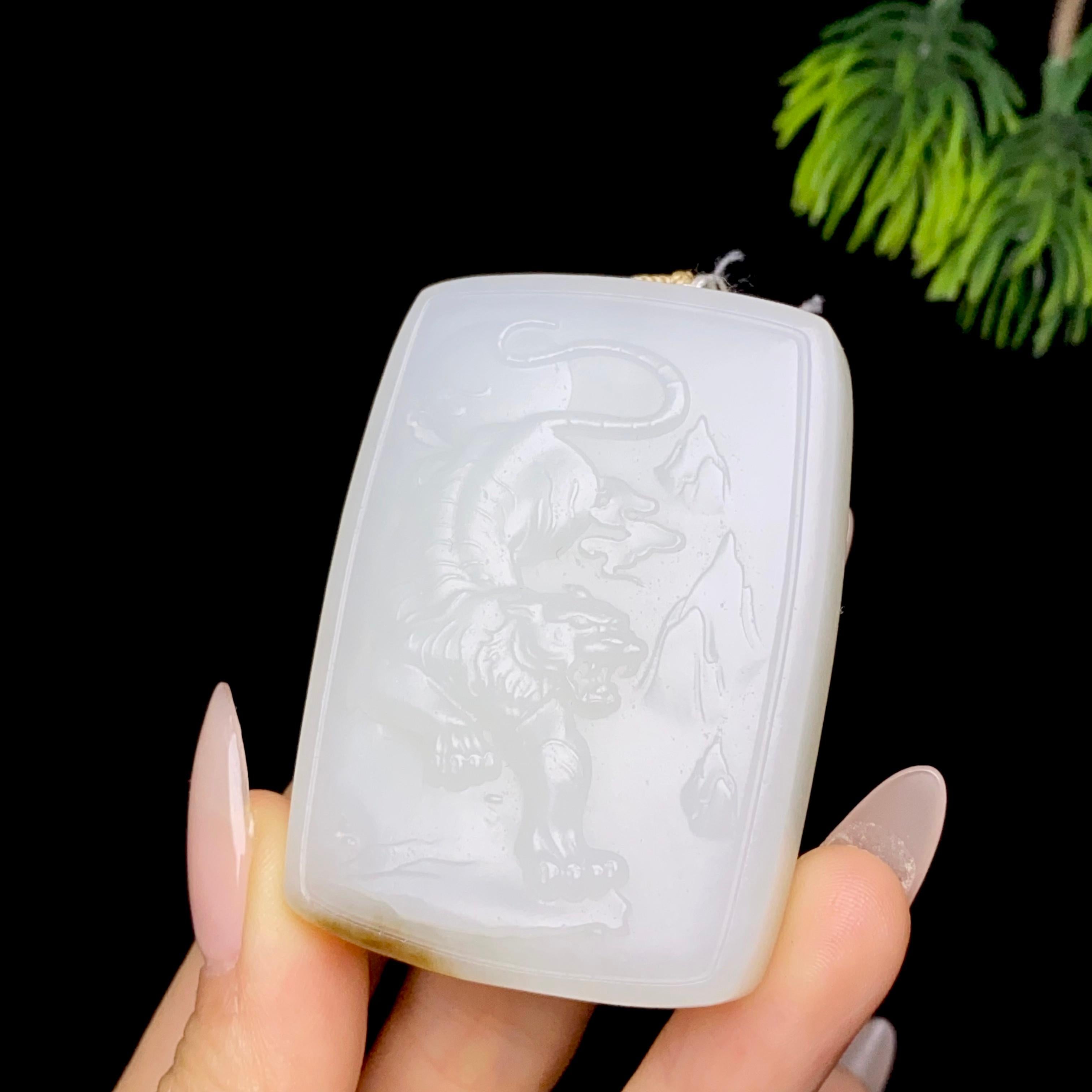 和田玉糖白下山虎（75.3g）