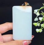 和田玉天地糖平安无事牌（85.2g）