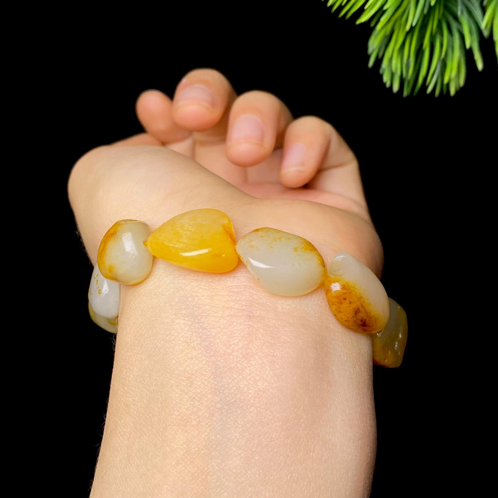 和田玉黄皮籽料手串（29.17g）