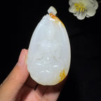 和田玉籽料御龙观音挂件（63.1g）