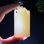 和田玉糖白无事牌（71.1g）
