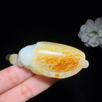高品质和田玉籽料手把件鹰嘴龟（60.9g）