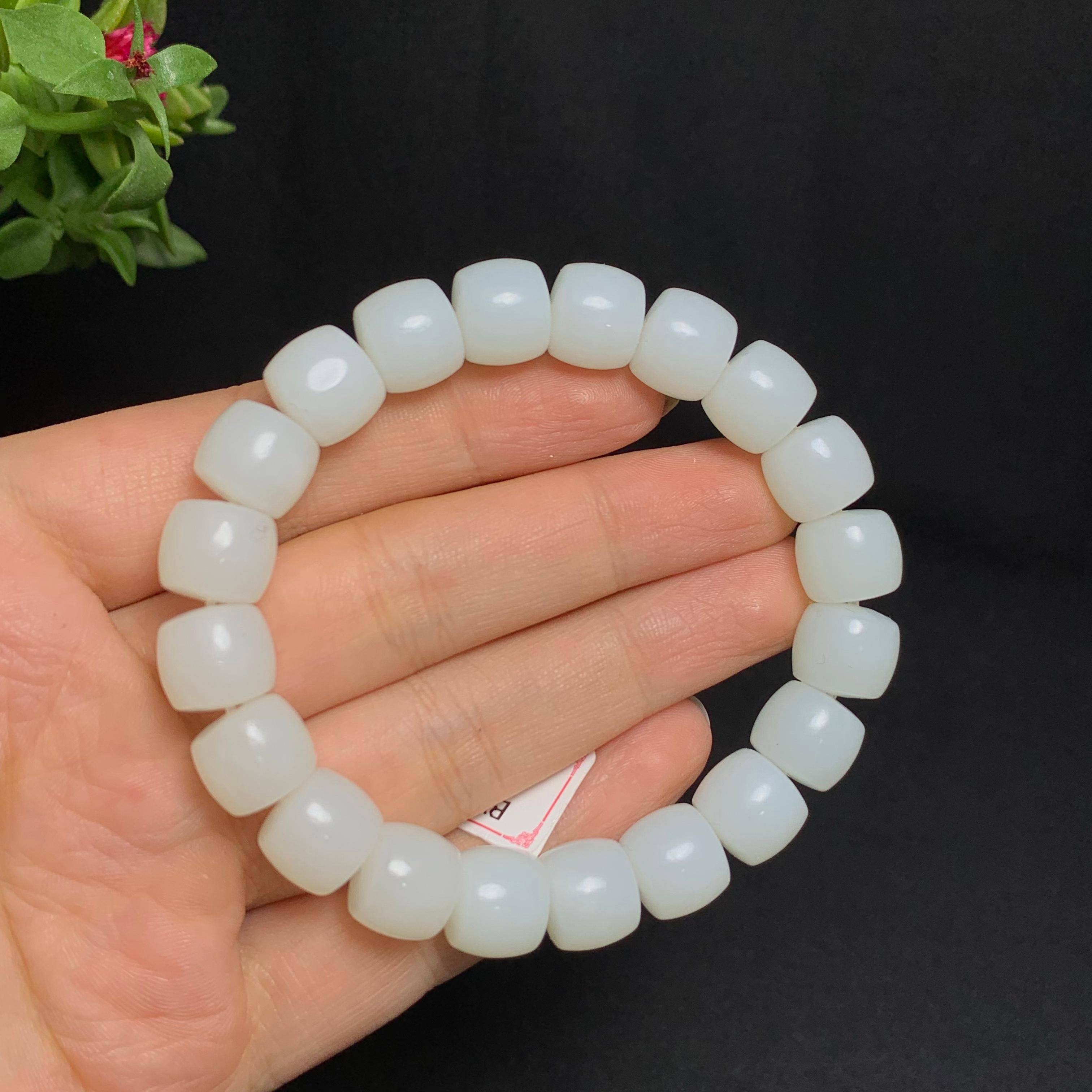 和田山料白玉直切珠手串（44.5g）