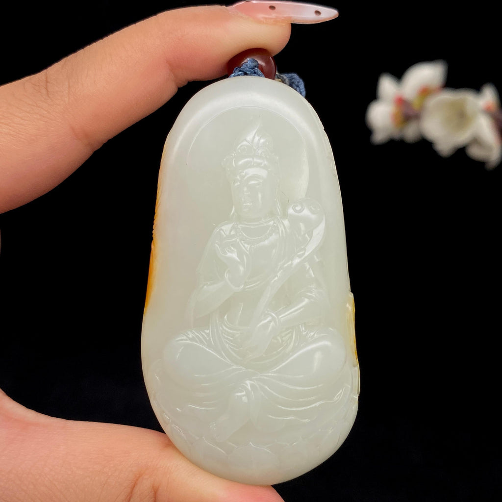 和田玉籽料【观音】挂件（78.9g）