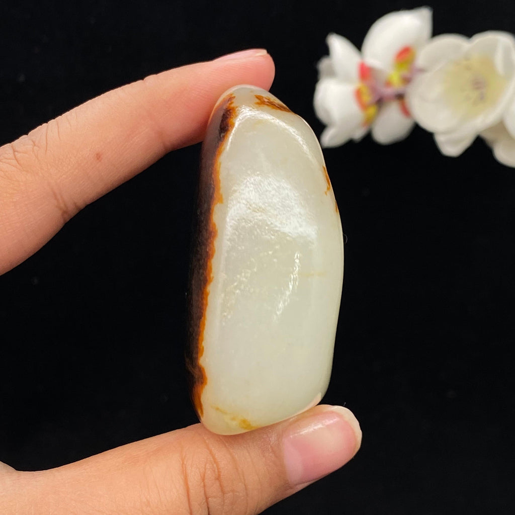 和田玉黑红皮籽料（118g）