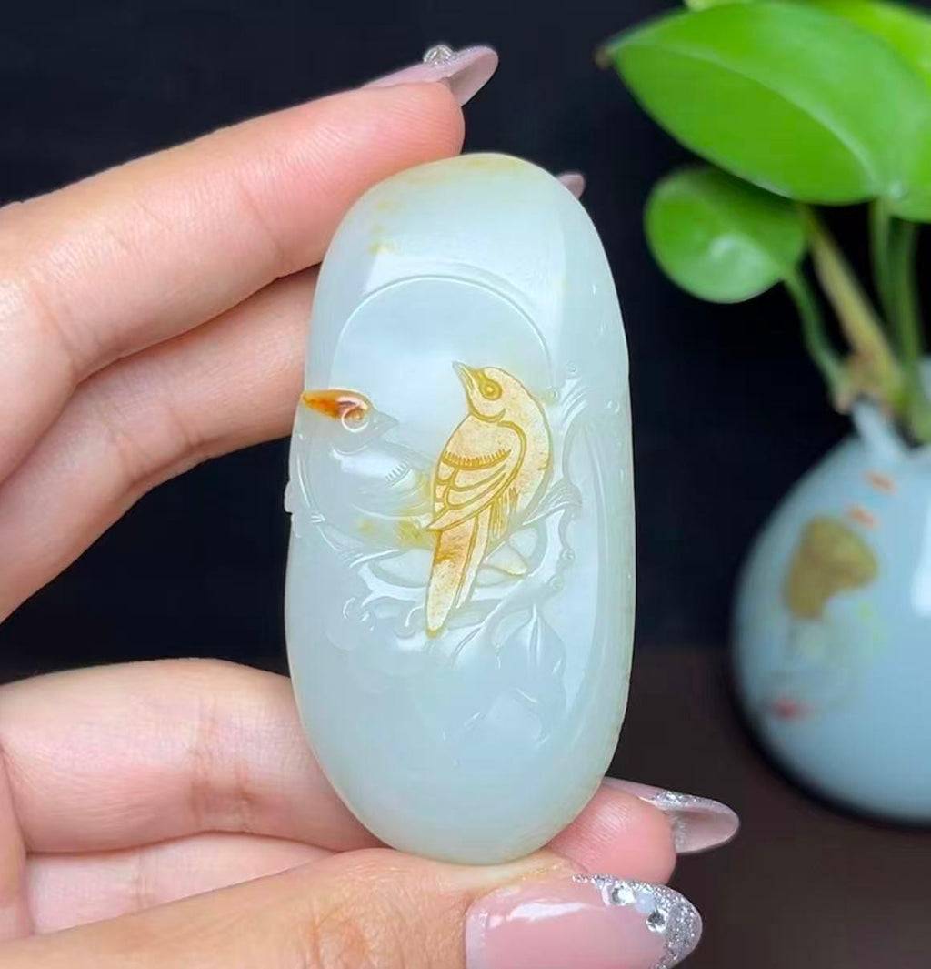 新疆和田玉籽料喜事连连（65.2g）