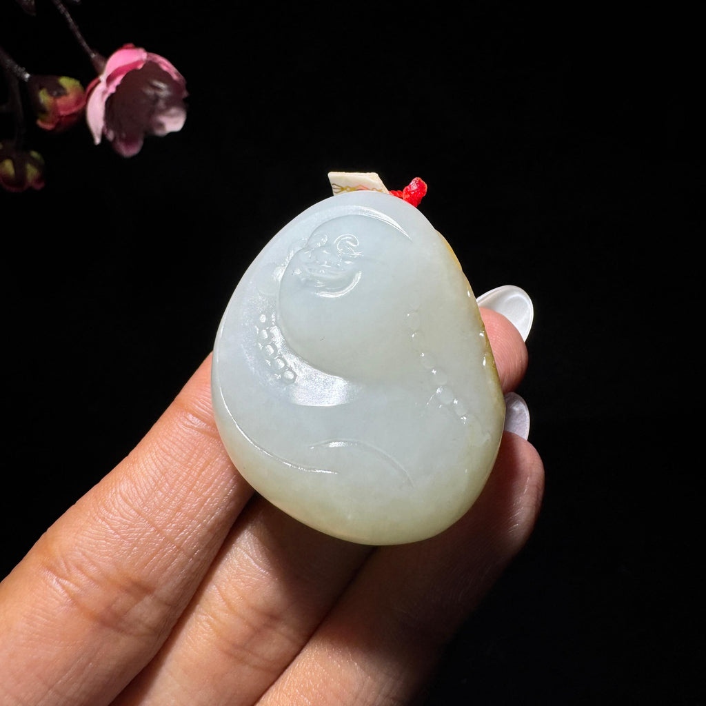 和田玉籽料撒金皮佛公（37.6g）