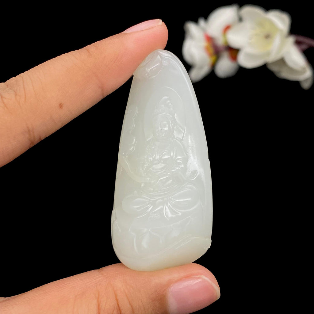 和田玉-白玉籽料【观音】（30g）