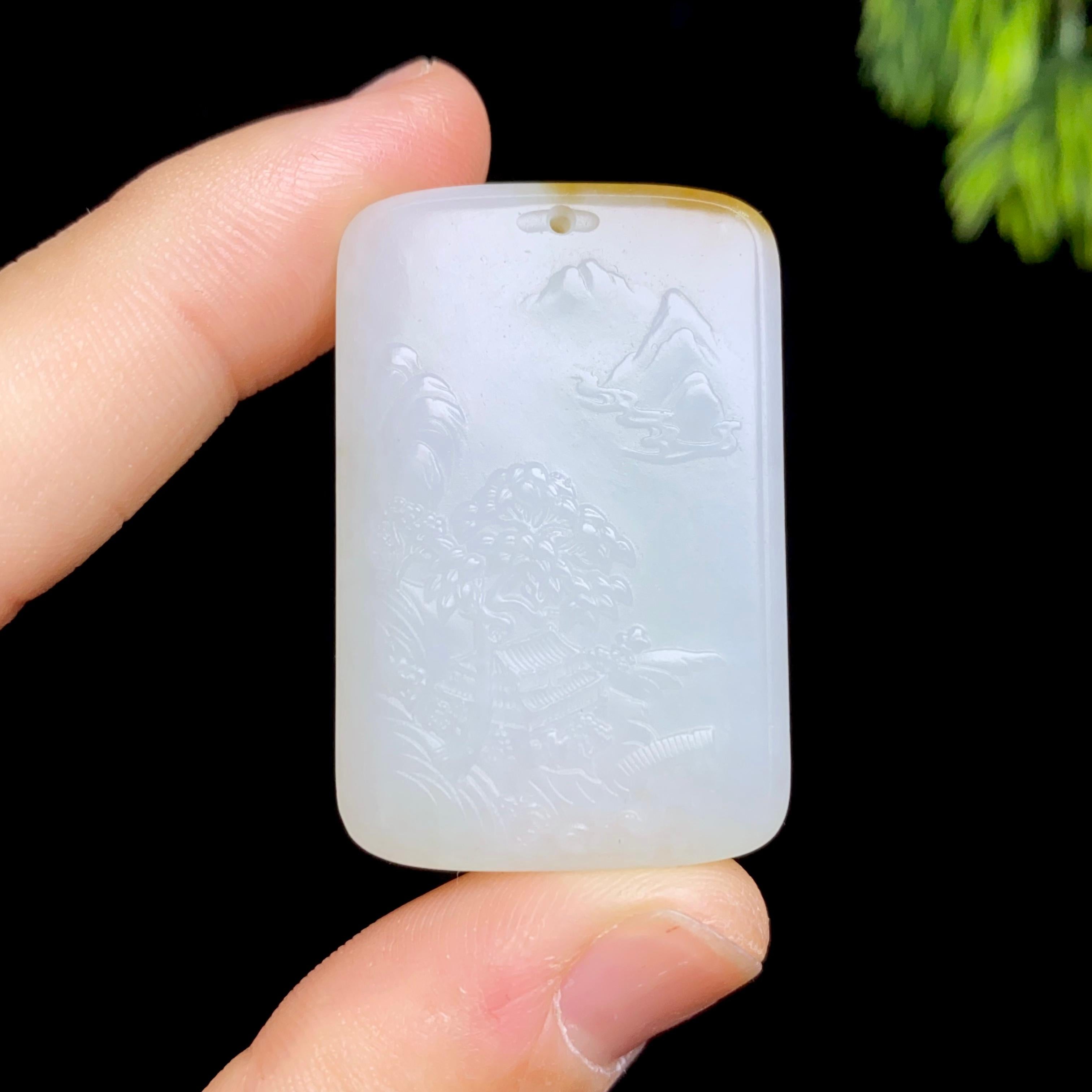 【超值推荐】和田玉糖白龙行天下（19.5g）