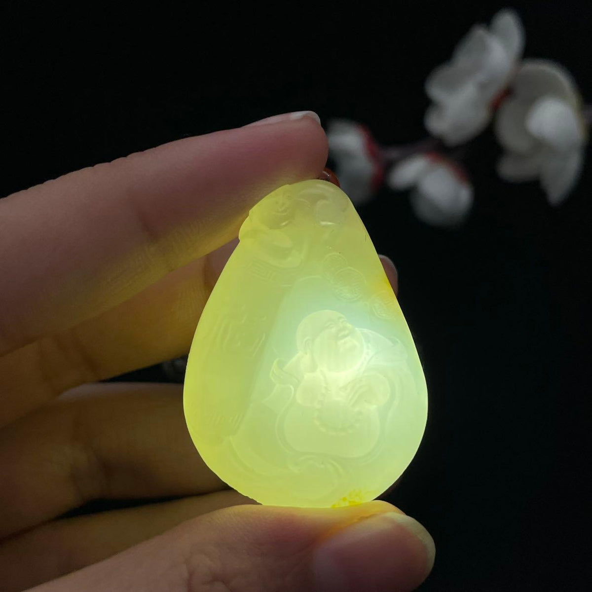 和田玉白玉籽料【佛公】挂件（20.7g）