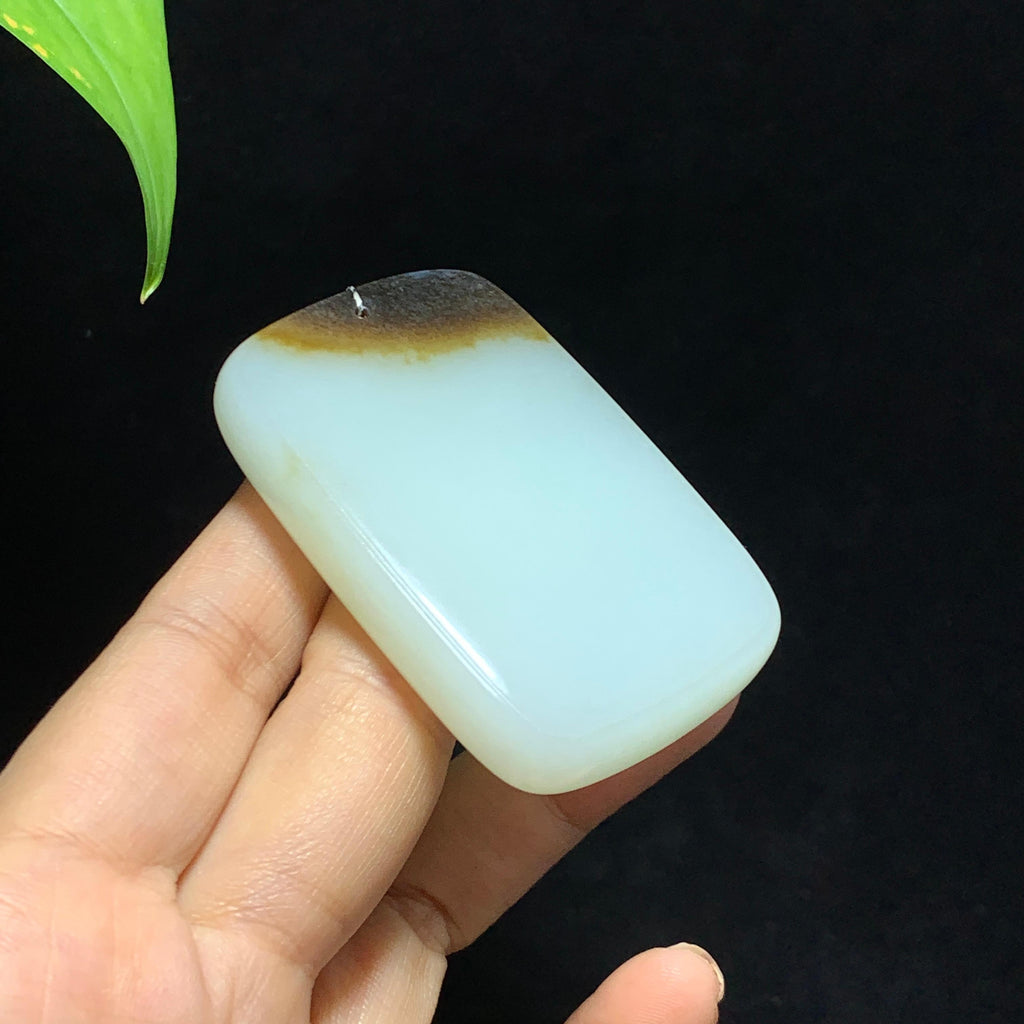 和田山料糖白玉无事牌挂件（69.2g）