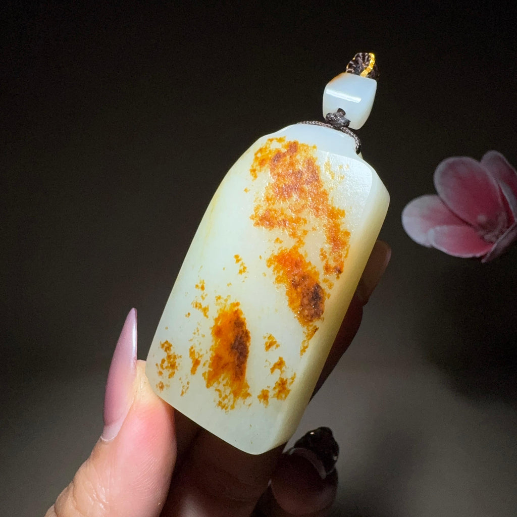 和田玉籽料平安无事牌（51.3g）