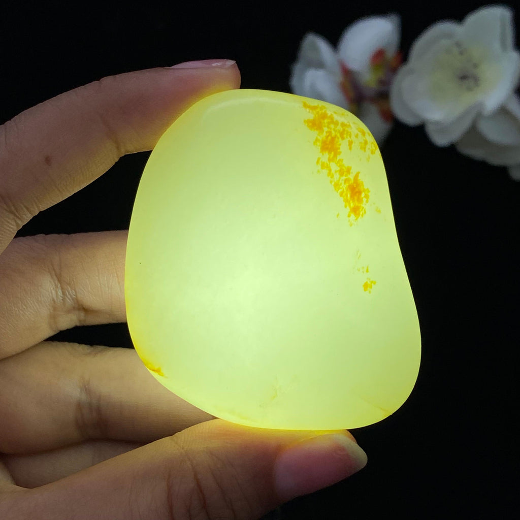 和田玉洒金皮籽料手把件（95.1g）