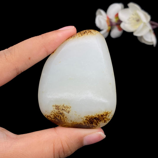 和田玉秋梨皮籽料原石（76g）