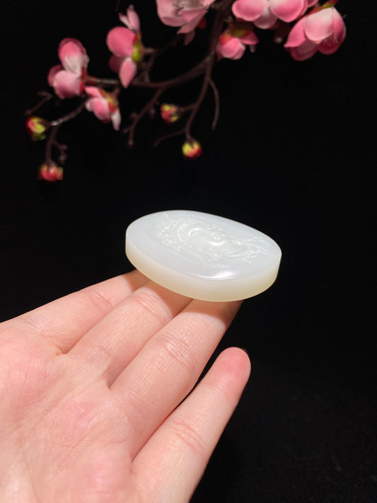 和田玉 山料白玉观音挂件（55.0g）