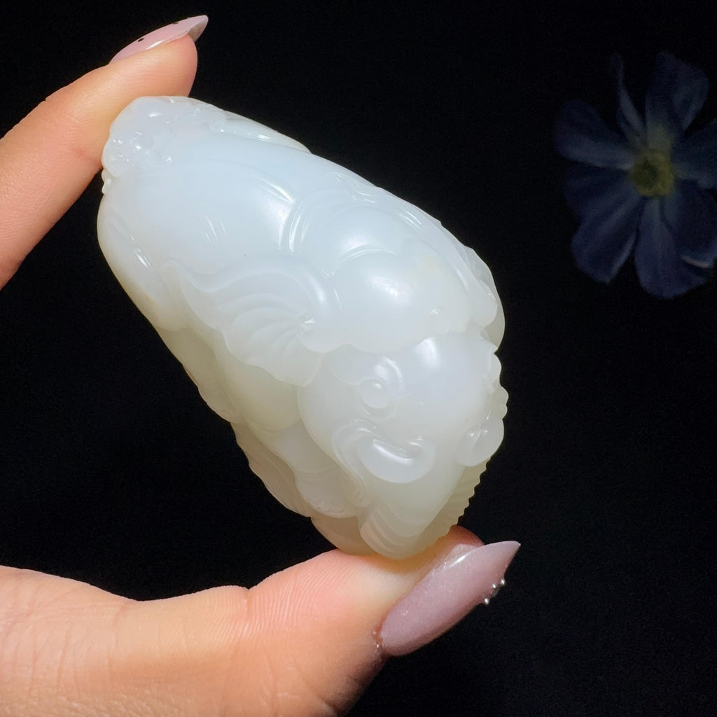 和田玉籽料手把件太平有象（161.7g）