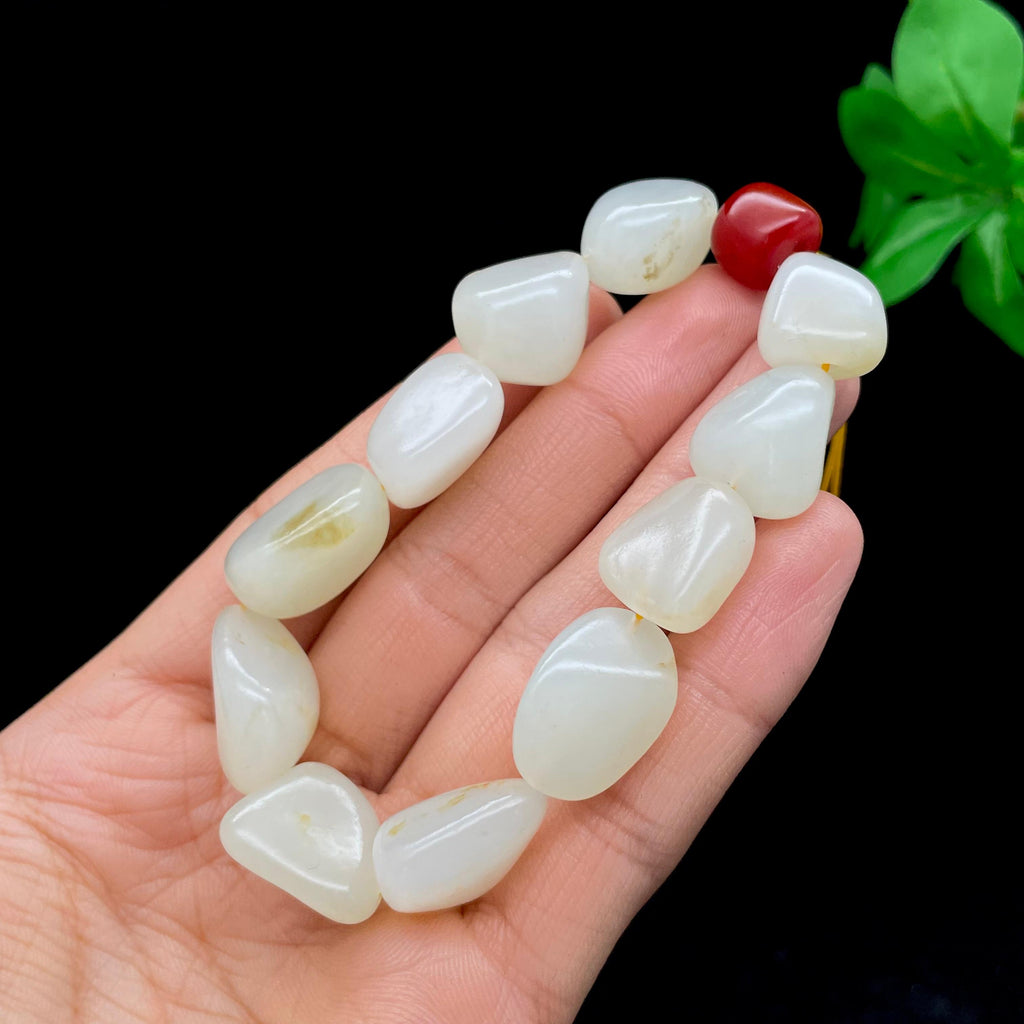 和田玉白玉籽料【精品手串】（50.4g）