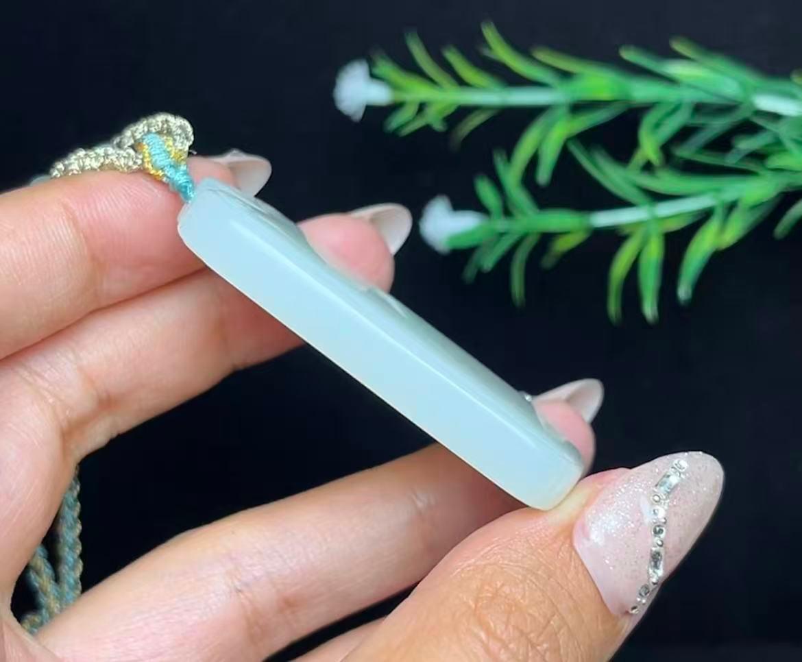 和田白玉平安无事牌（37.6g）